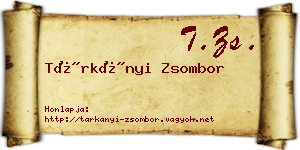Tárkányi Zsombor névjegykártya